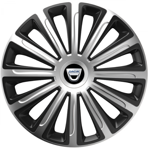 KRYTY KOLIES PRE DACIA 15" TREND silver/black 4ks